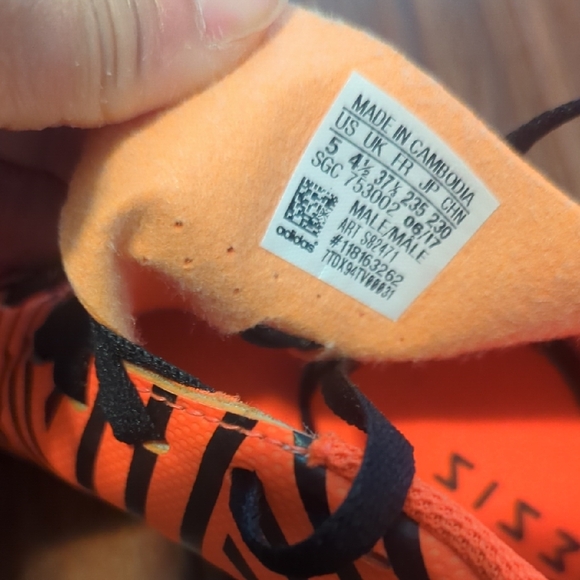 adidas Kids Sneakers - Black and Orange - Picture 4 of 4